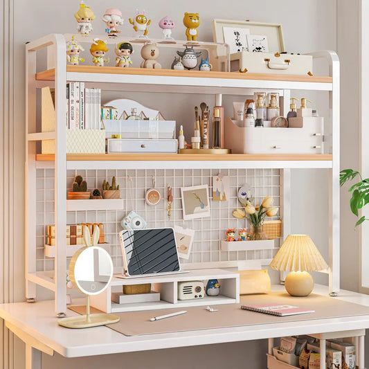 GridTop Multi-Tier Bookshelf Desk
